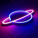 چراغ تزیینی مدل تابلو نئون طرح زحل