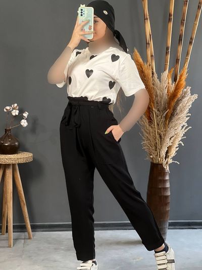 ست تیشرت شلوار قلبی 1123