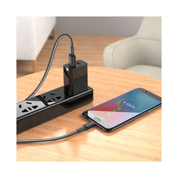کابل تبدیل USB به MICROUSB  هوکو مدل X69 ANTI-WINDING طول 1 متر