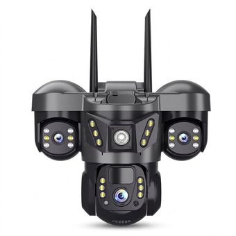 دوربین مداربسته تحت شبکه سه لنزی 12 مگاپیکسل مدل SC31-G-L 4G با قابلیت چرخش 360 درجه، دید در شب، تشخیص حرکت هوشمند، مکالمه دو طر