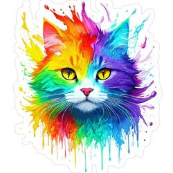 برچسب DTF استیکر حرارتی لباس نقش گربه