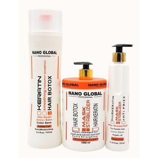 پک محصولات نانو گلوبال موی کراتین شده سفید مدل keratin(اصل)