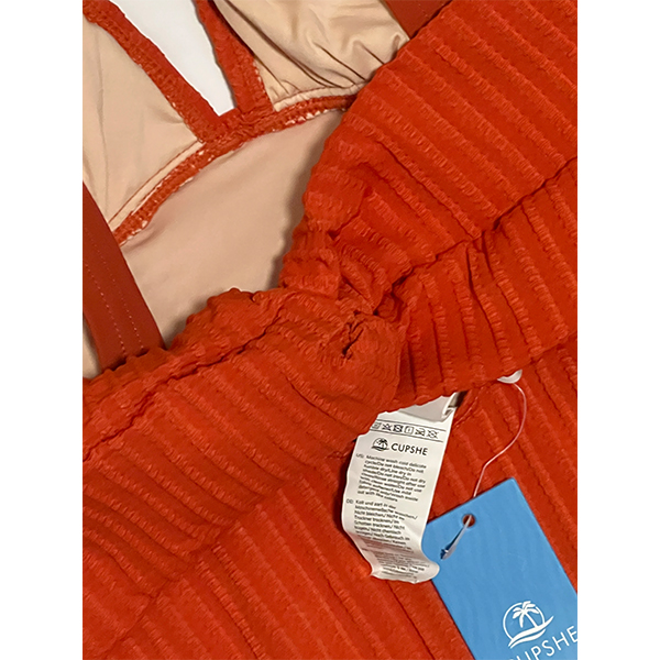 مایو یک تکه زنانه اورجینال برند کاپشی cupshe نارنجی