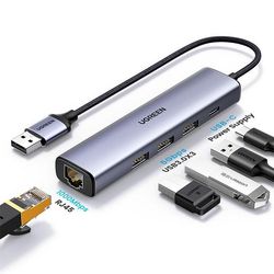 هاب 5 پورت USB 3.0 یوگرین مدل CM475-60554 با LAN گیگابیت
