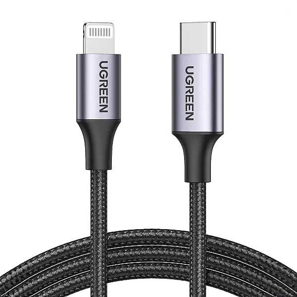 کابل تبدیل USB به لایتنینگ یوگرین مدل US304 کد 60759 طول 1متر