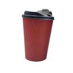 لیوان یکبار مصرف مدل کاغذی دو جداره دربدار 360 بسته 300 عددی