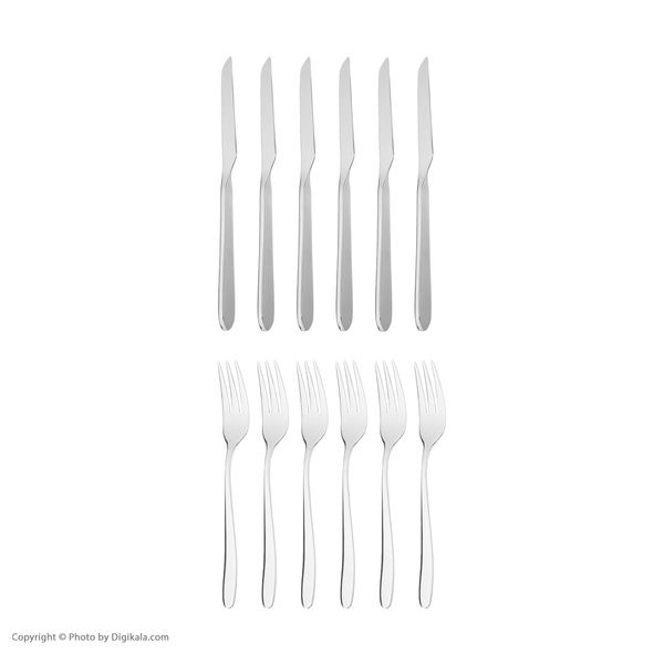 کارد و چنگال 12 پارچه ام جی اس مدل DF008