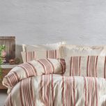 ست روتختی کاوری چهار تکه نچرال برند شاهسر ترکیه مدل NIDUS (آجری، طوسی، سبز، بژ)