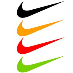 برچسب حرارتی لباس یا استیکر DTF بسته 4 تایی نایکی رنگارنگ