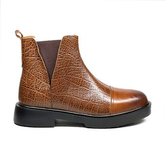 نیم بوت مردانه چرم کشی M954-07