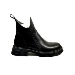 نیم بوت زنانه چرم دو زیپ W562-37