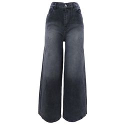 شلوار جین بگ زنانه کد 20117 رنگ زغالی