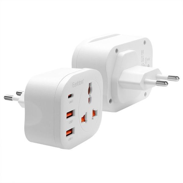 تبدیل دیواری و شارژر ارلدام مدل 4IN1 POWER SOCKET