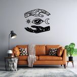 دیوارکوب ماهوت طرح دست و ماه و خورشید