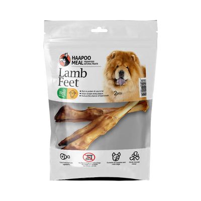 تشویقی سگ هاپومیل مدل پاچه بره کد Lamb Feet M وزن 200 گرم