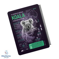 دفتر رحلی خط دار 100 برگ طرح KOALA پیل (PILL)