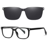 فریم عینک طبی مدل CG7201C01-P109 Polarized Double Switch به همراه کاور آفتابی