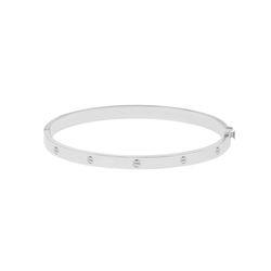 دستبند طلا کم اجرت 18 عیار زنانه  مریم اکرمی گلد گالری مدل لاو کارتیه صدف