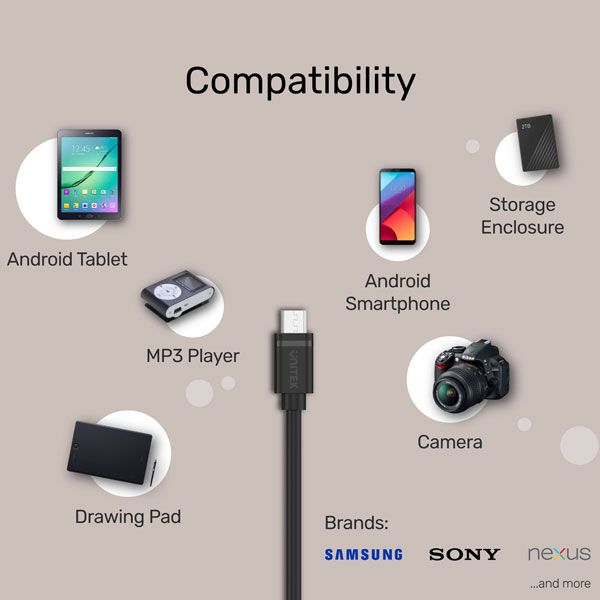 کابل تبدیل USB_C به Micro B یونیتک مدل Y-C473BK طول 1 متر(گارانتی 12 ماهه مارون)