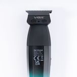 ماشین اصلاح موی سر و صورت وی جی ار مدل V-906، اصلاح به صورت صفر زن، خط زن، منبع انرژی باتری، تکنولوژی اصلاح به صورت تریمر، مدت ز