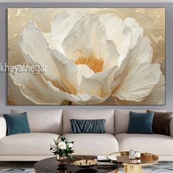 تابلو سه بعدی گل های سفید / دنیای زیبایی و امید 🌟 کد o2