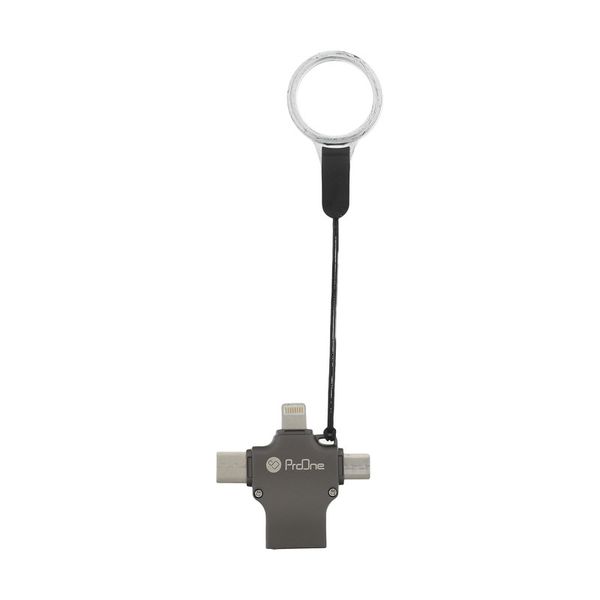 مبدل USB2 به USB-C / micro USB / لایتنینگ پرووان مدل PCO04 با گارانتی شرکتی