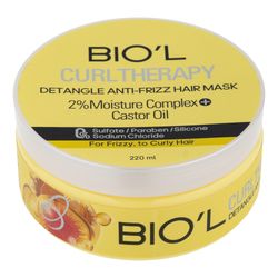 ماسک تقویت کننده مو بیول مدل Castor Oil مناسب برای موهای فر و مجعد حجم 220 میلیلیتر، بدون سولفات و مؤثر در بهبود حالت پذیری موه