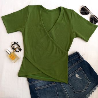 کراپ تاپ زنانه مدل کبریتی چپ و راستی