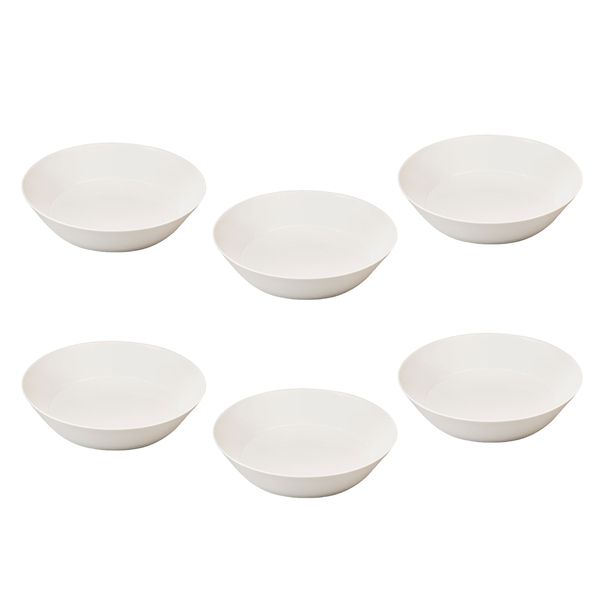 بشقاب خورش خوری زی مدل فرم اس 19 سفید درجه 3 بسته شش عددی	