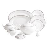 سرویس غذاخوری 102 پارچه چینی زرین ایران سری ایتالیا اف مدل Riva درجه یک