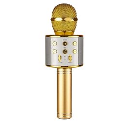 میکروفون اسباب بازی اسپیکر دار بلوتوث دار و فلش خور شارژی مدل WS-858
