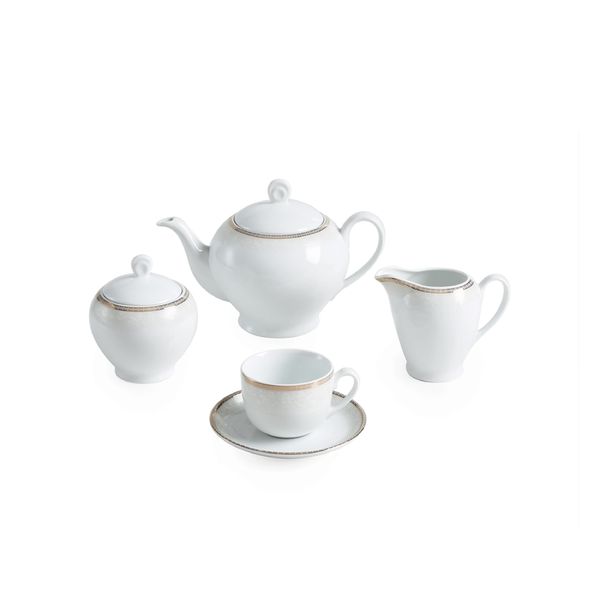 سرویس غذاخوری 102 پارچه چینی زرین ایران سری ایتالیا اف مدل Riva درجه یک