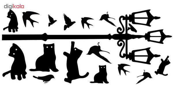 استیکر دیواری صالسو آرت مدل playful cat az