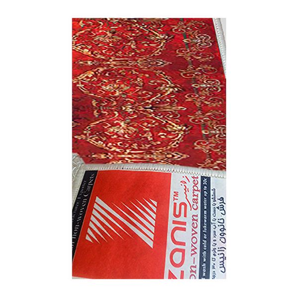 فرش ماشینی زانیس مدل وینتیج طرح فانتزی زمینه لاکی