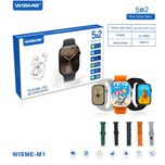 ساعت هوشمند 49 میلی متری ویسمی مدل WISME-M1 با بند سیلیکونی به همراه هدفون