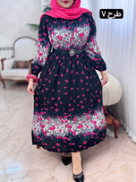 پیراهن نخی گلناز 3124