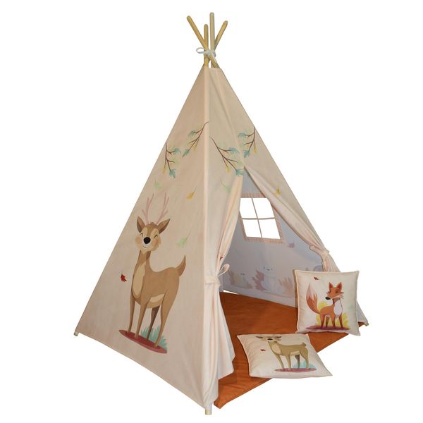 چادر سرخپوستی بازی کودک طرح حیوانات PT509