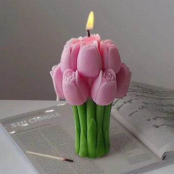 قالب سیلیکونی دسته گل لاله ژورنالی