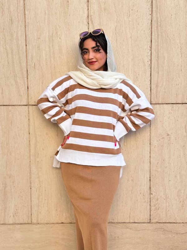 بلوز بافت راه راه 2138