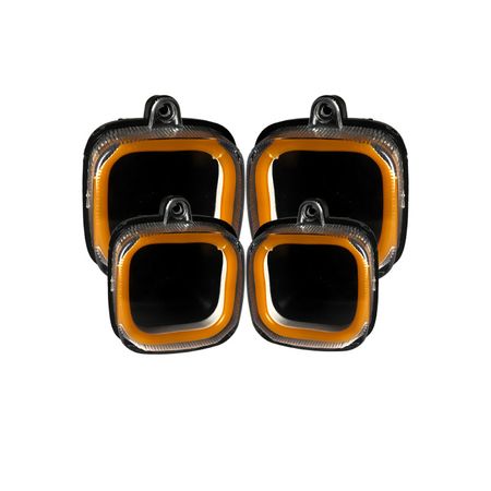 چراغ راهنما بغل موتور سیکلت مدل نئونی O4 مجموعه 4 عددی