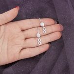 گوشواره نقره زنانه آمیتیس مدل بی نهایت AMT-G027