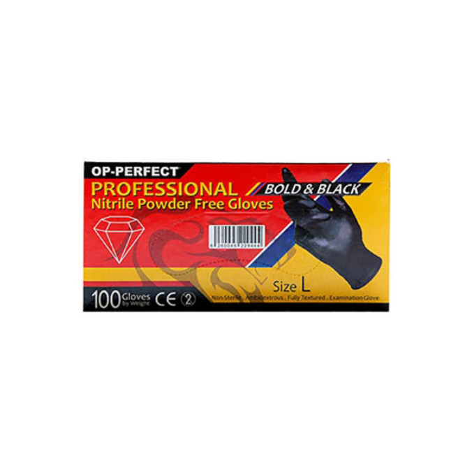 دستکش طبی اوپی پرفکت Bold & Black بسته 100 عددی