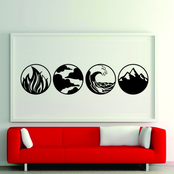 استیکر مدل چهارفصل A23 مجموعه 4 عددی