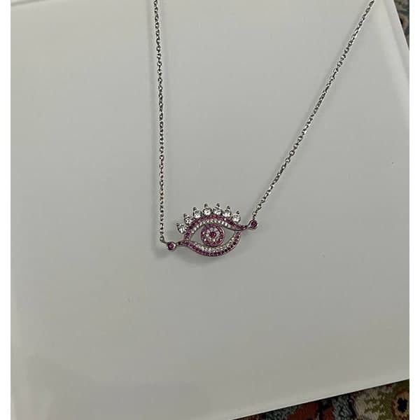 گردنبند نقره زنانه مدل چشم خاص کد 358694