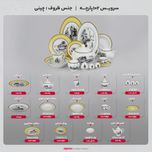 سرویس چینی 102 پارچه غذا خوری چینی زرین ایران سری ایتالیا اف مدل ویلیج درجه یک