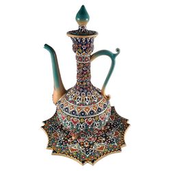 گلاب پاش میناکاری کد 25 به همراه بشقاب