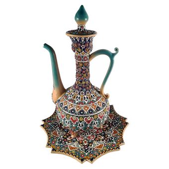 گلاب پاش میناکاری بزرگ کد 25 به همراه بشقاب