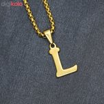 گردنبند مردانه طرح حرف L کد h016