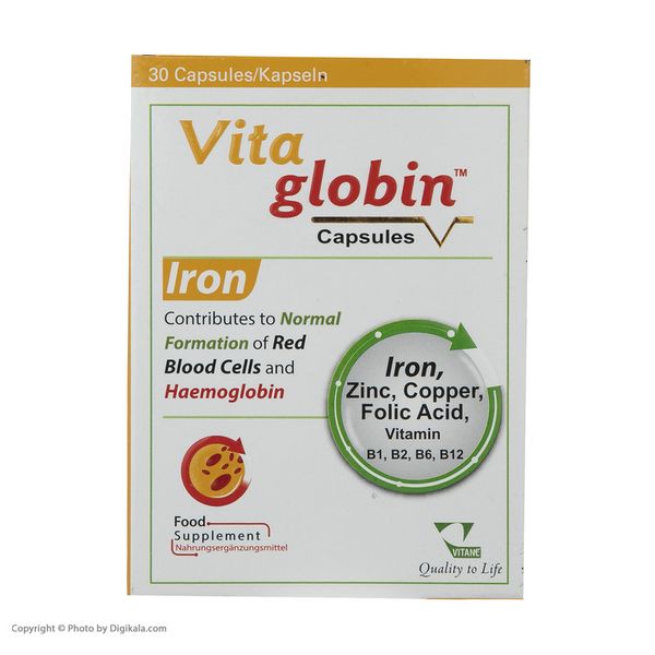 کپسول ویتاگلوبین ویتان بسته 30 عددی