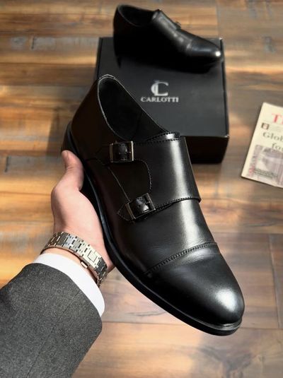 کفش چرم طبیعی مردانه دو سگک sho137